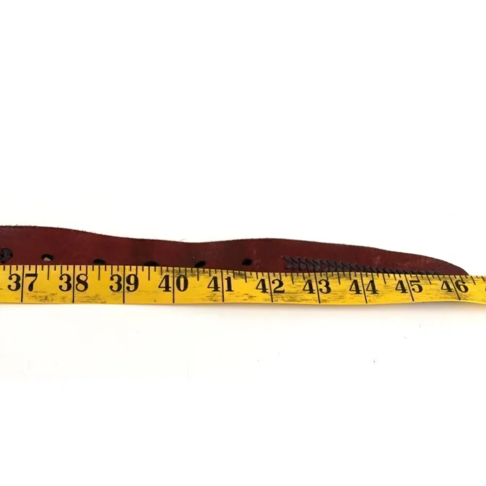HandCrafted BROWN GENUINE LEATHER 1 3/8